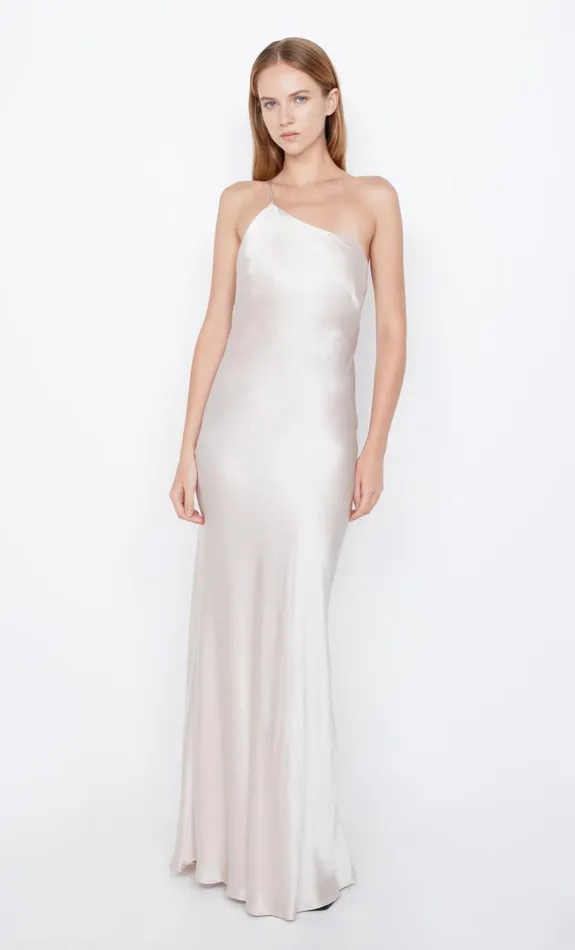 Women MARGAUX ASYM DRESS 8211 SAND Bec Bridge Wedding Guest