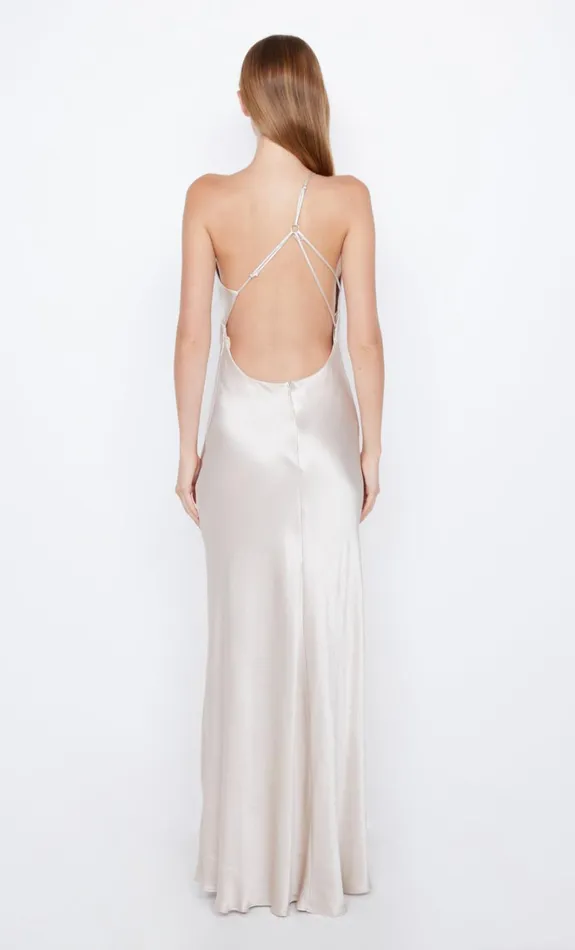 Women MARGAUX ASYM DRESS 8211 SAND Bec Bridge Wedding Guest