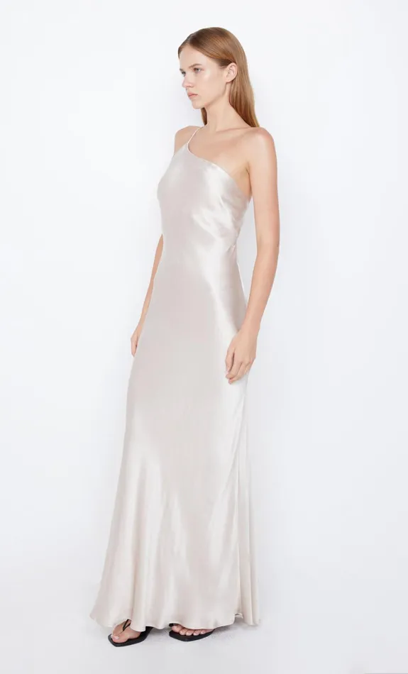 Women MARGAUX ASYM DRESS 8211 SAND Bec Bridge Wedding Guest