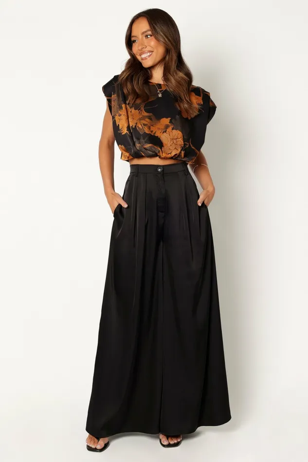 Women Matching Sets Petal and Pup Taya Two Piece Set Black