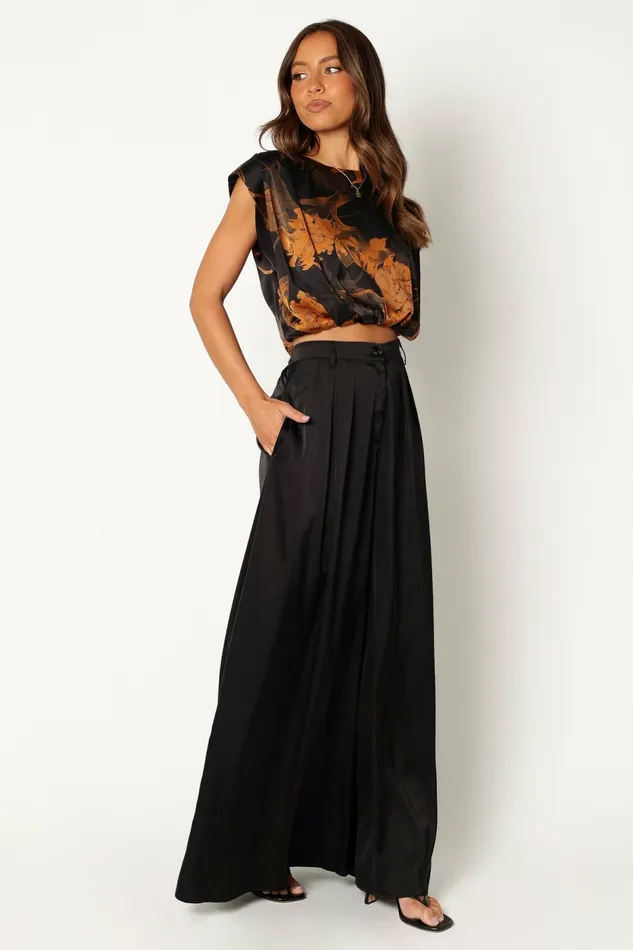 Women Matching Sets Petal and Pup Taya Two Piece Set Black