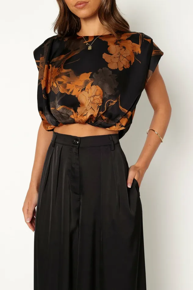 Women Matching Sets Petal and Pup Taya Two Piece Set Black