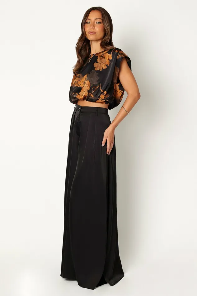 Women Matching Sets Petal and Pup Taya Two Piece Set Black