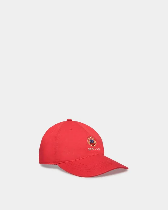 WomenMen Bally Gloves and Hats Baseball Hat In Candy Red Cotton Red