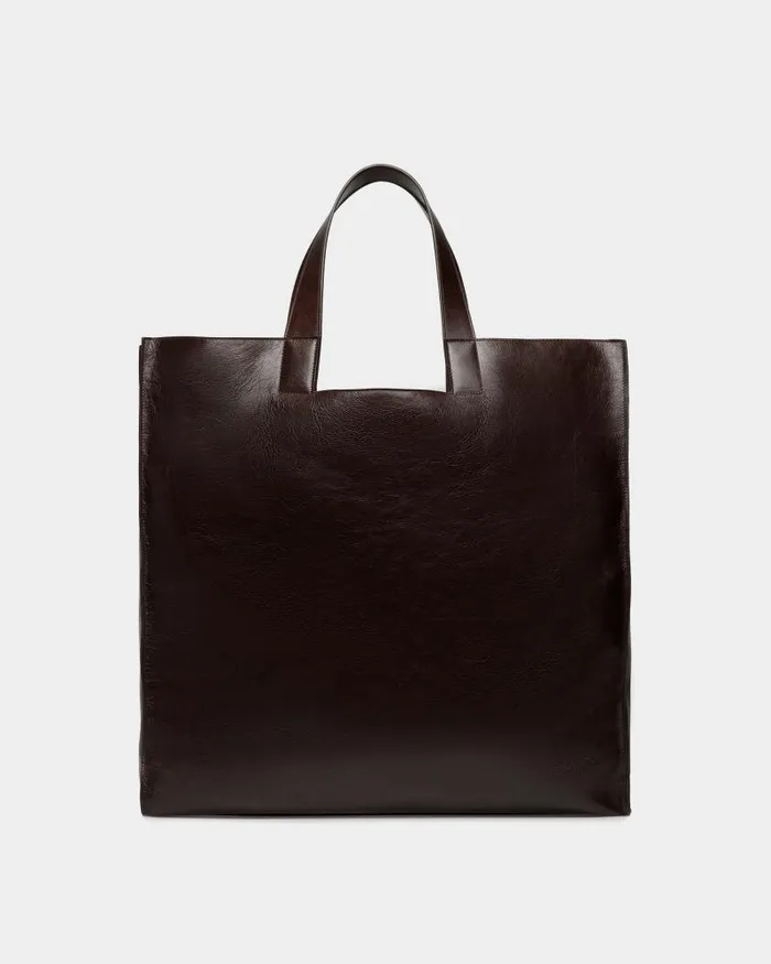 WomenMen Bally Tote Bags Easy Bally Tote In Ebano Leather Brown WomenMen Bally Tote Bags Easy Bally Tote In Ebano Leather Brown
