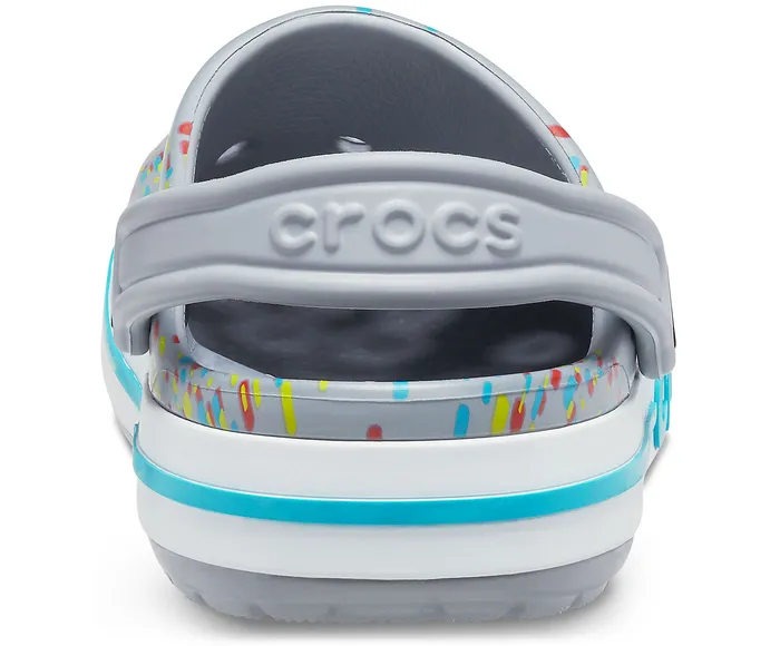 WomenMen Bayaband Seasonal Printed Clog Light Grey Multi Clogs Crocs