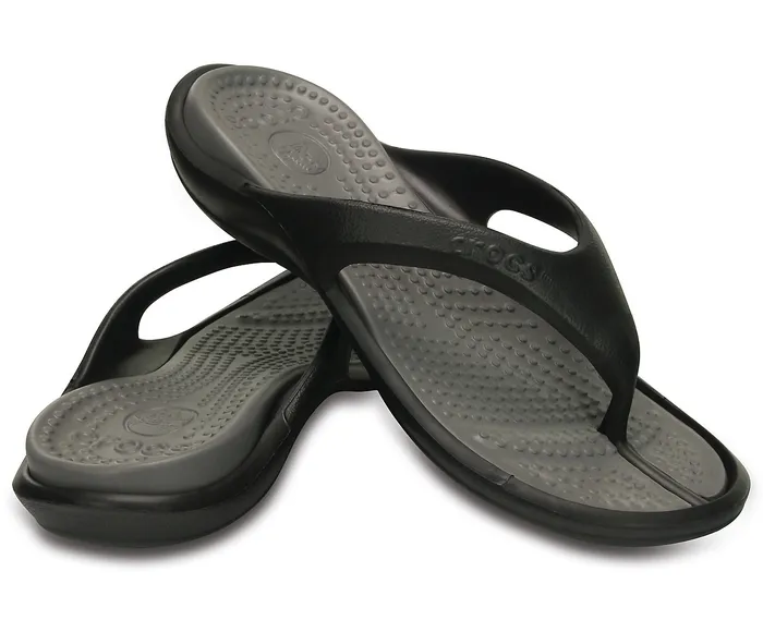 WomenMen FlipFlops Crocs Athens Flip Black Smoke