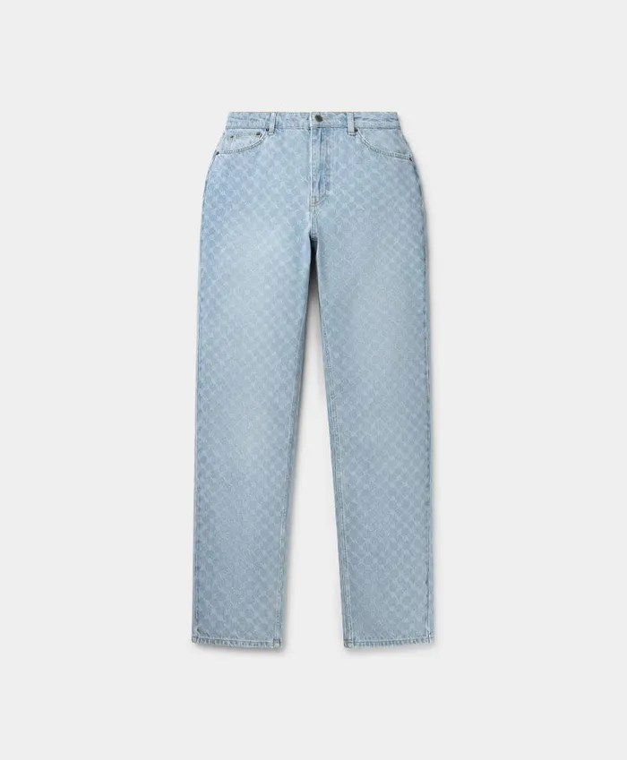 Women Mid Blue Avery Monogram Jeans Daily Paper Jeans