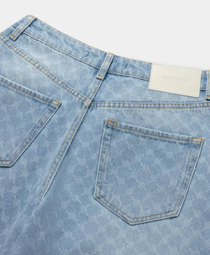 Women Mid Blue Avery Monogram Jeans Daily Paper Jeans Women Mid Blue Avery Monogram Jeans Daily Paper Jeans