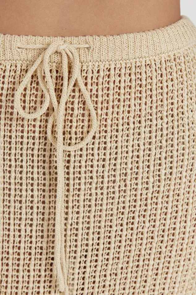 Women Midi DISSH MARGOT WHEAT CROCHET MIDI SKIRT