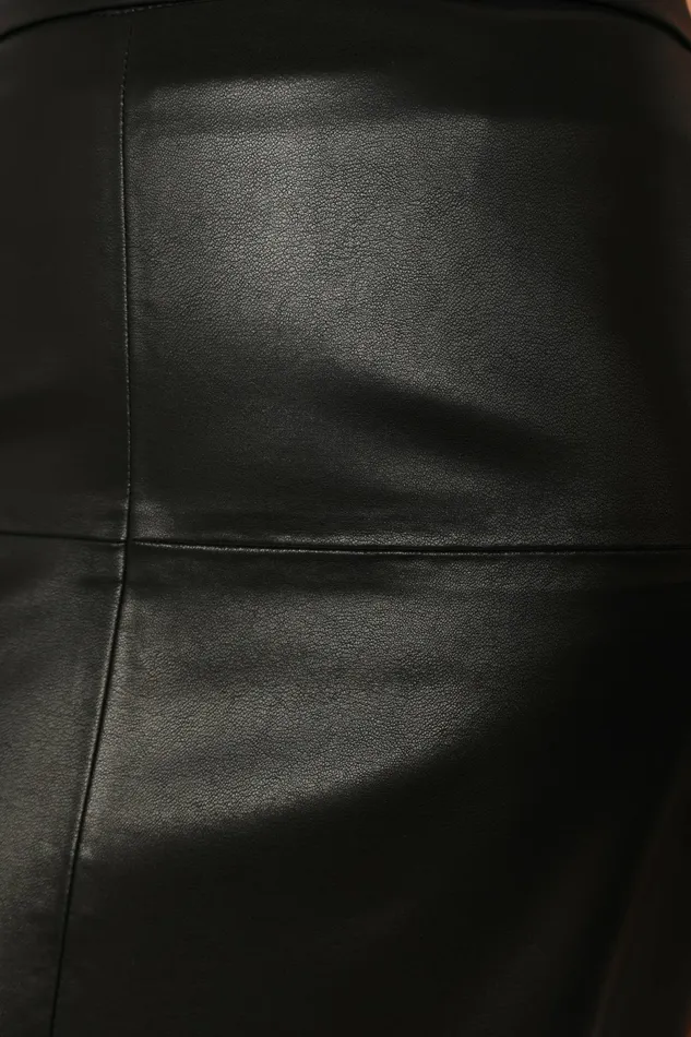 Women Miller Faux Leather Midi Skirt Black Skirts Petal and Pup