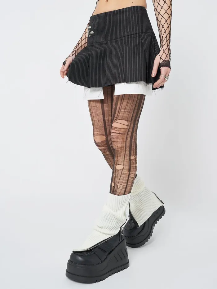 Women Minga London Bottoms Judy Pinstripe Pleated Mini Skirt