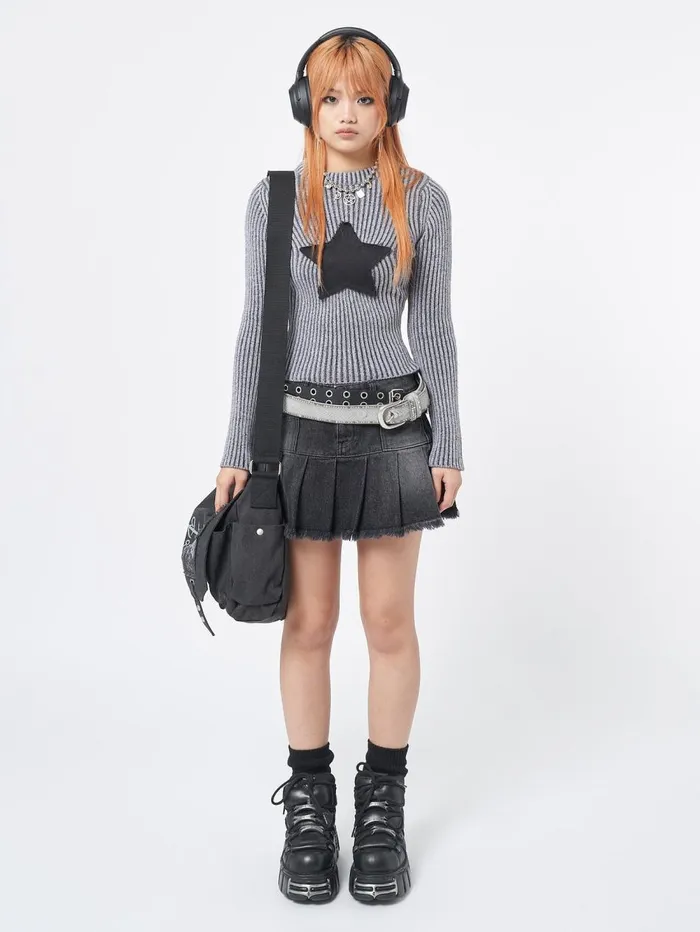 Women Minga London Bottoms Nya Black Pleated Mini Skirt