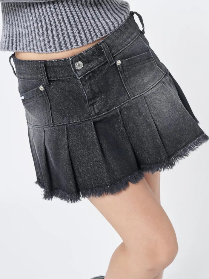 Women Minga London Bottoms Nya Black Pleated Mini Skirt