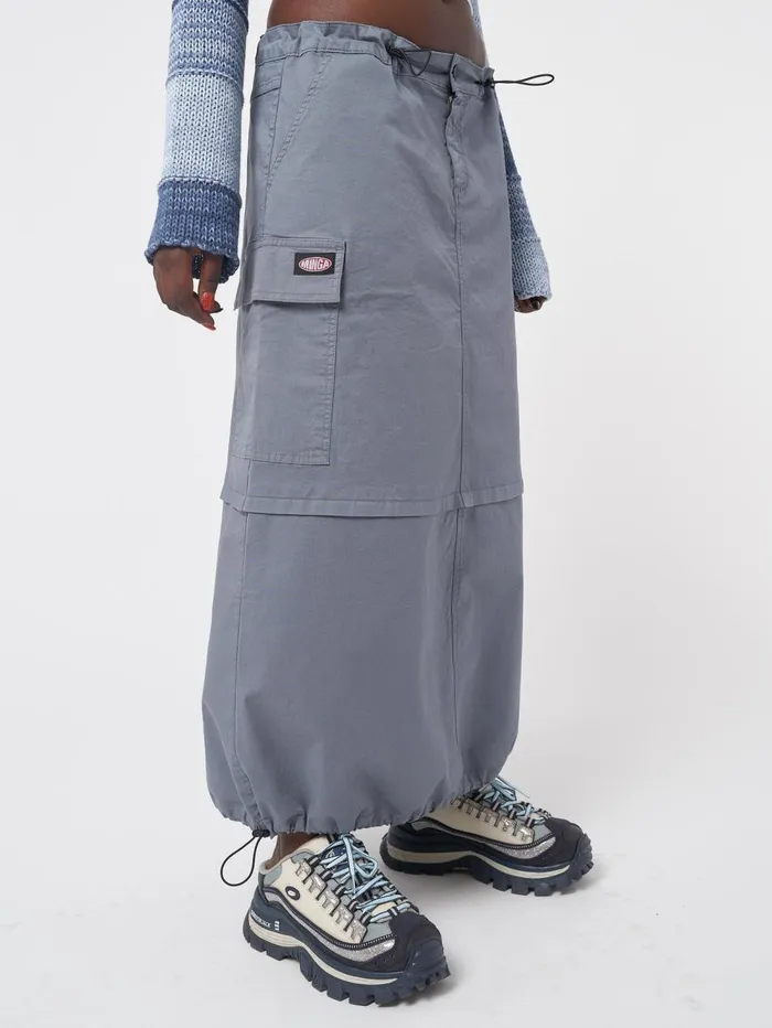 Women Minga London Bottoms Ruby Stone Blue Maxi Tech Cargo Skirt