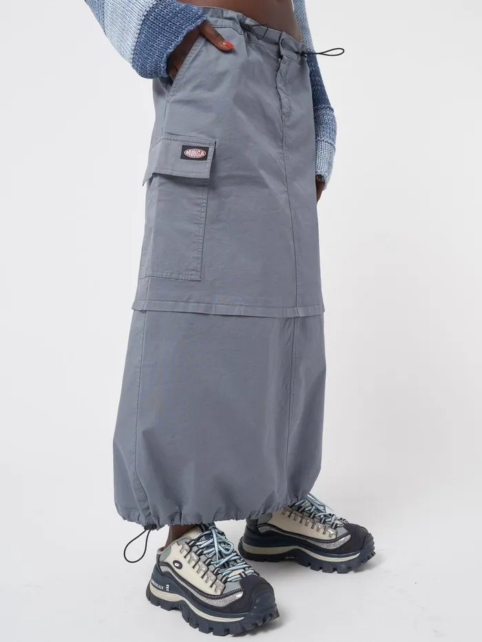 Women Minga London Bottoms Ruby Stone Blue Maxi Tech Cargo Skirt