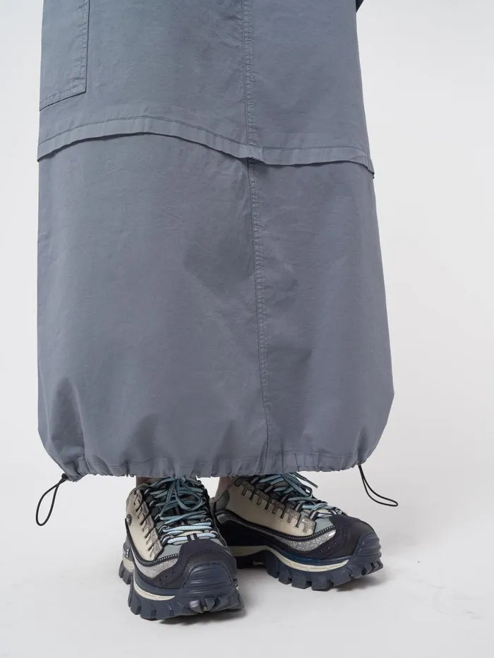 Women Minga London Bottoms Ruby Stone Blue Maxi Tech Cargo Skirt