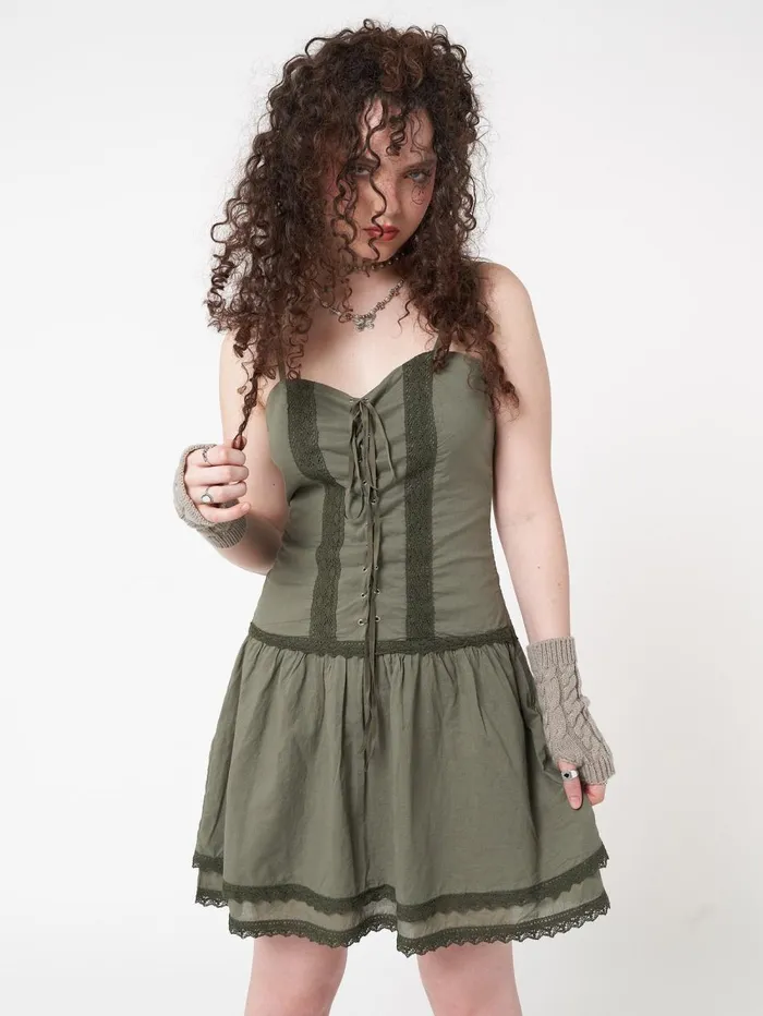 Women Minga London Dresses Dana Lace Up Corset Dress