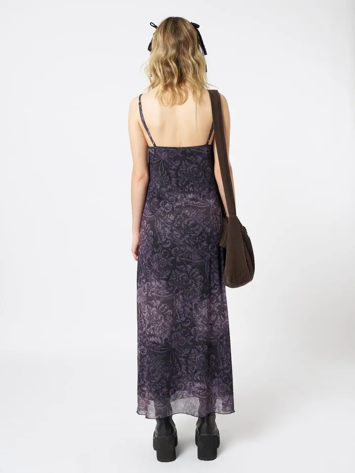 Women Minga London Dresses Dark Renaissance Mesh Maxi Dress