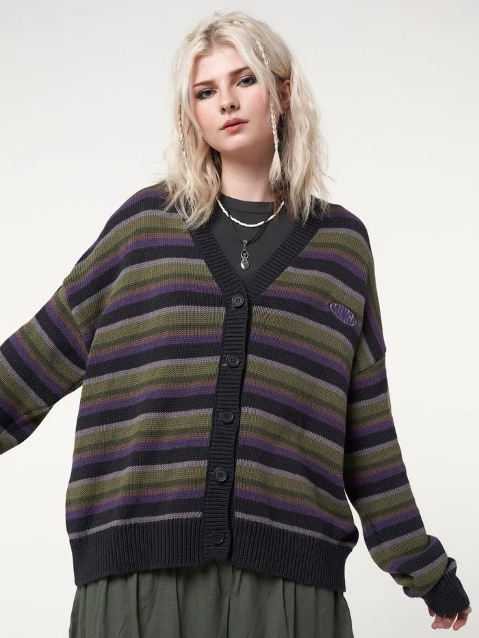 Women Minga London Jackets and Cardigans Faye Striped Knit Cardigan