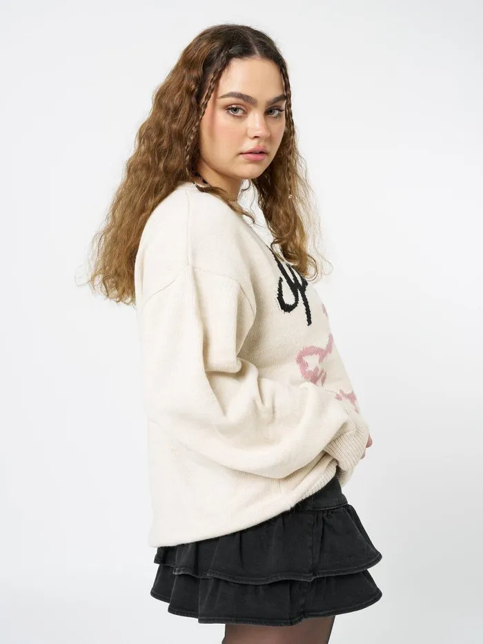 Women Minga London Sweaters and Hoodies Spoiled Sheep Graphic Knitted Sweater
