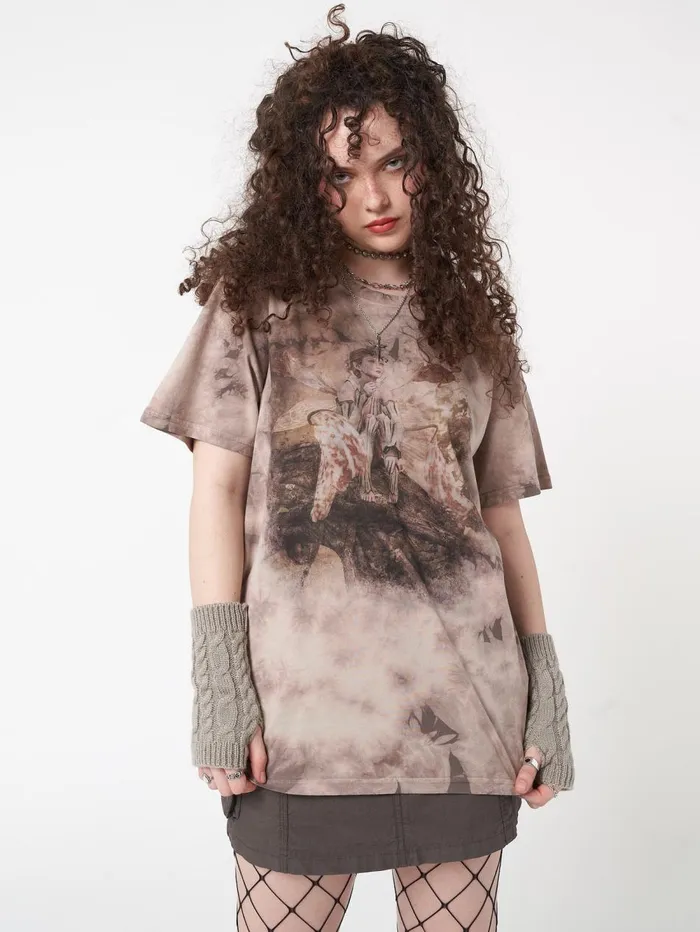 Women Minga London Tops and TShirts Earth Fairy Tie Dye Tshirt
