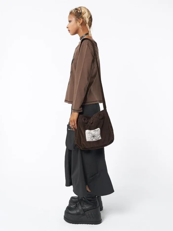 Women Minga London Tops and TShirts No Sleep Brown Asymmetric Top
