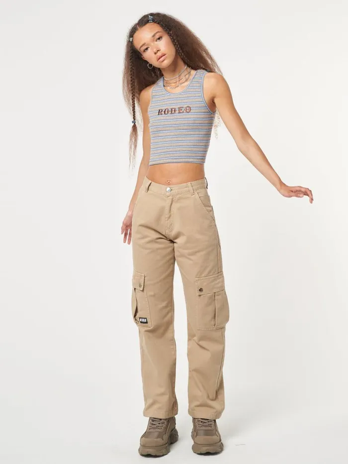 Women Minga London Tops and TShirts Rodeo Striped Vest Top