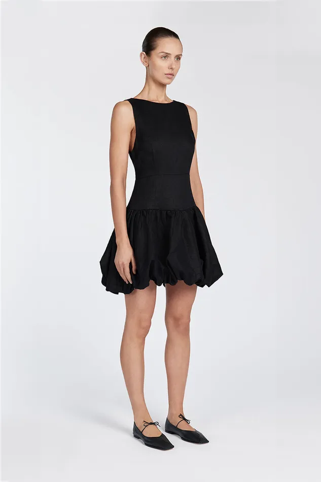 Women Mini Dresses DISSH IRINA BLACK BUBBLE MINI DRESS