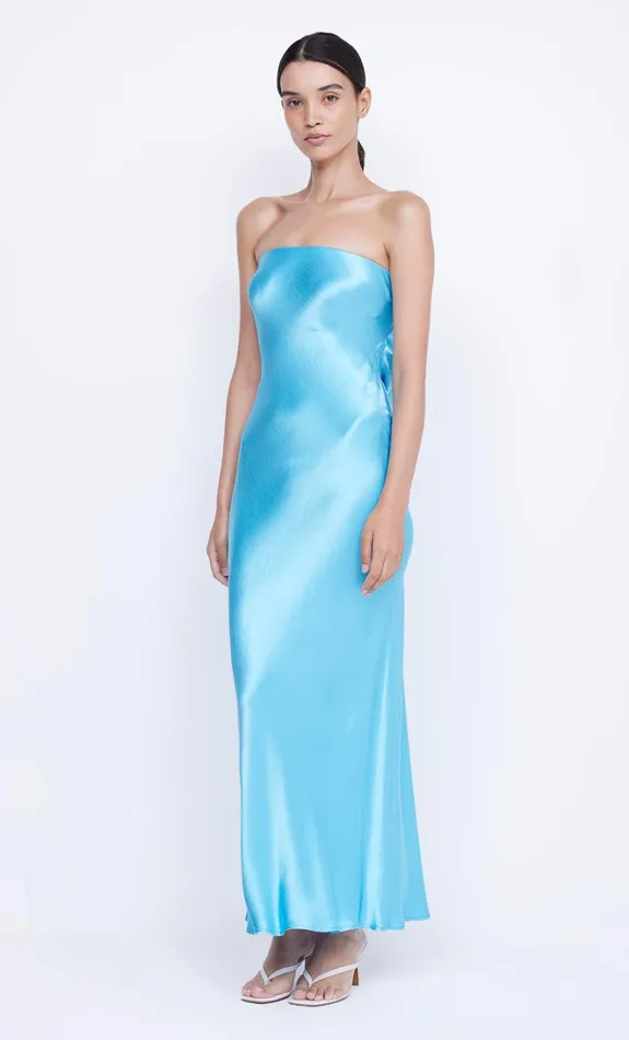 Women MOON DANCE STRAPLESS DRESS 8211 TOPAZ BLUE Bec Bridge Prom Dresses