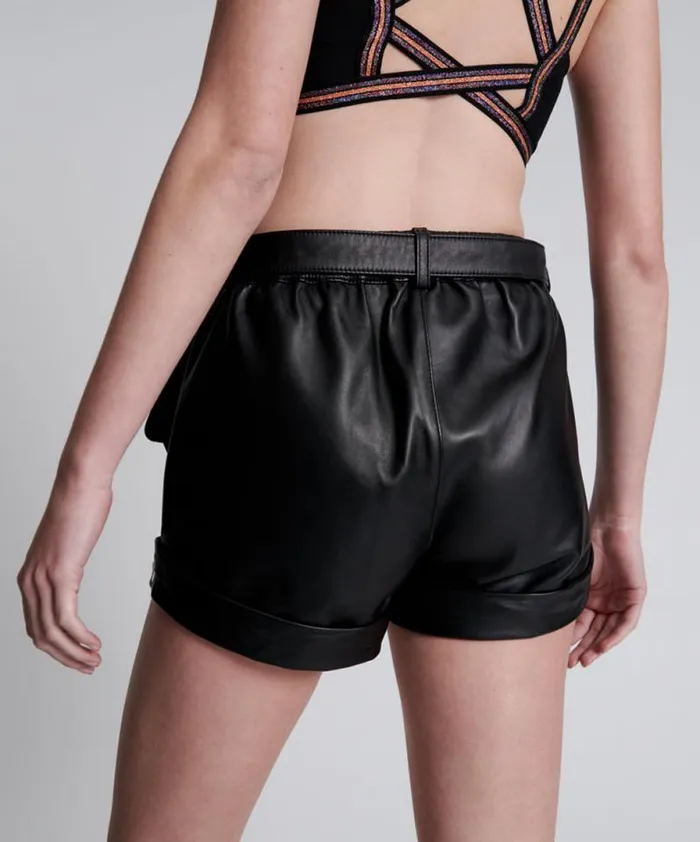 Women MYSTIC LEATHER EXPEDITION SHORTS One Teaspoon Bottoms Women MYSTIC LEATHER EXPEDITION SHORTS One Teaspoon Bottoms