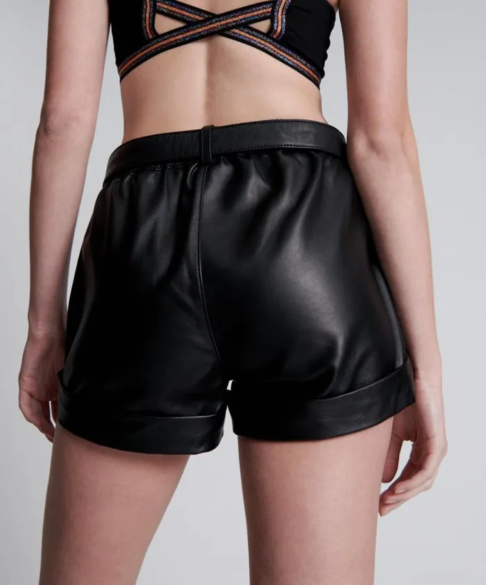 Women MYSTIC LEATHER EXPEDITION SHORTS One Teaspoon Bottoms Women MYSTIC LEATHER EXPEDITION SHORTS One Teaspoon Bottoms