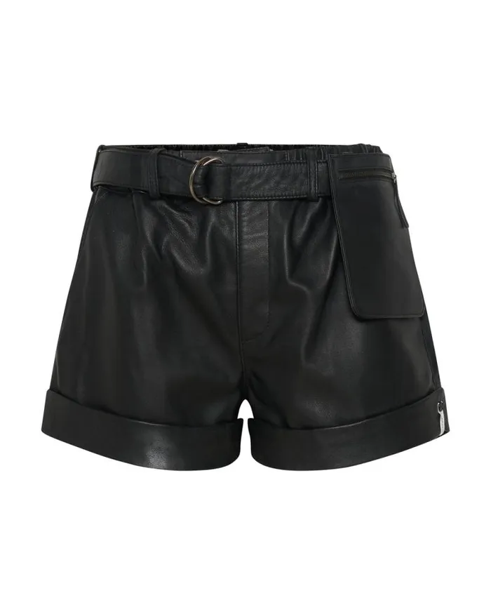 Women MYSTIC LEATHER EXPEDITION SHORTS One Teaspoon Bottoms Women MYSTIC LEATHER EXPEDITION SHORTS One Teaspoon Bottoms