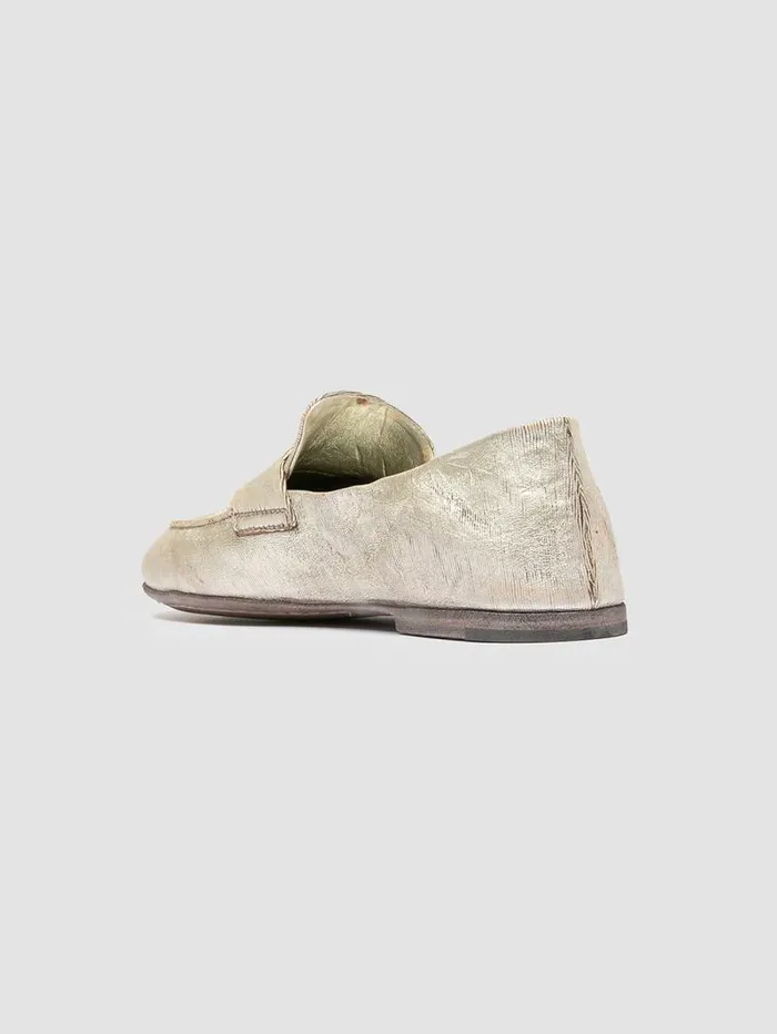 Women Officine Creative Footwear BLAIR DD 001 Gold Leather Penny Loafers