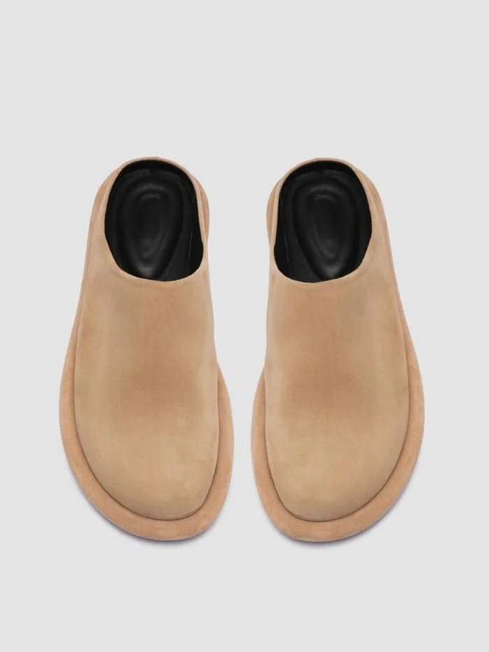 Women Officine Creative Footwear ESTENS 107 Beige Suede Mule Sandals