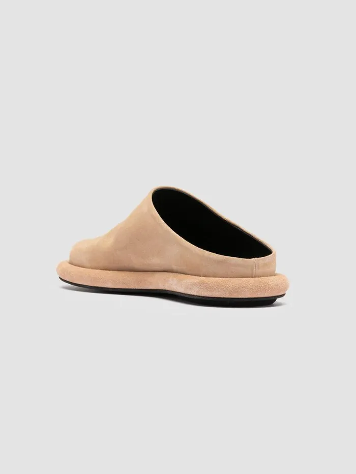 Women Officine Creative Footwear ESTENS 107 Beige Suede Mule Sandals
