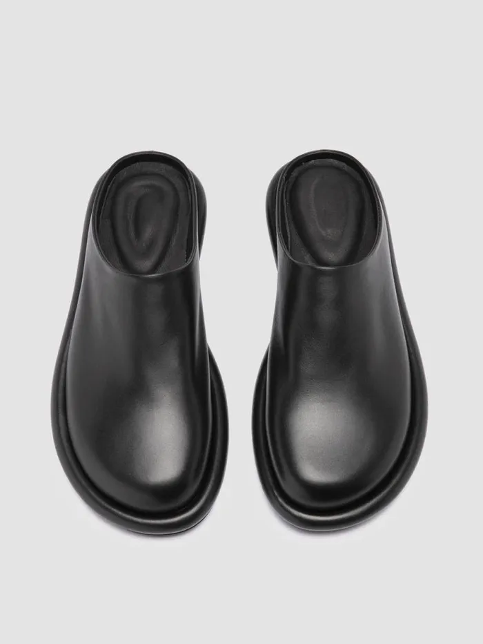 Women Officine Creative Footwear ESTENS 107 Black Leather Mule Sandals