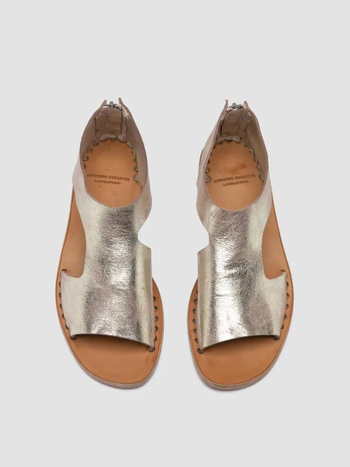 Women Officine Creative Footwear ITACA 047 Platinum Leather Sandals