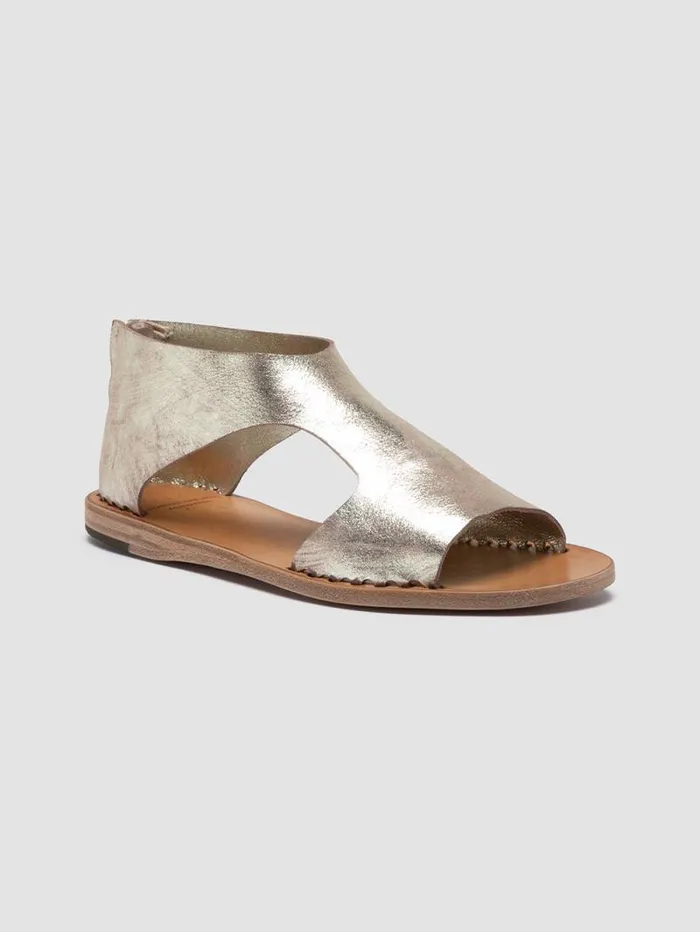 Women Officine Creative Footwear ITACA 047 Platinum Leather Sandals
