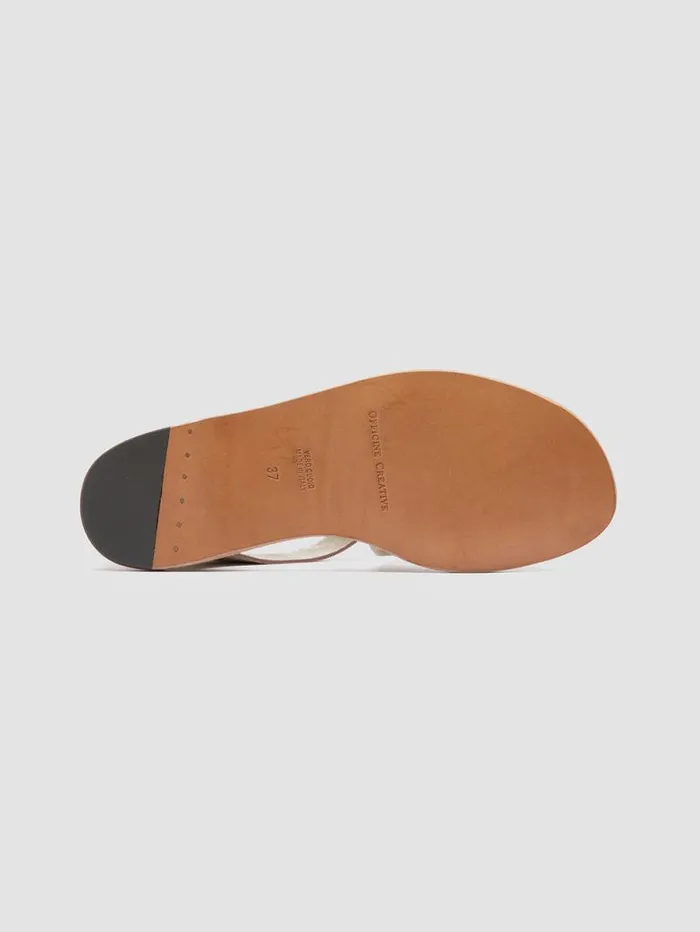 Women Officine Creative Footwear ITACA 047 Platinum Leather Sandals