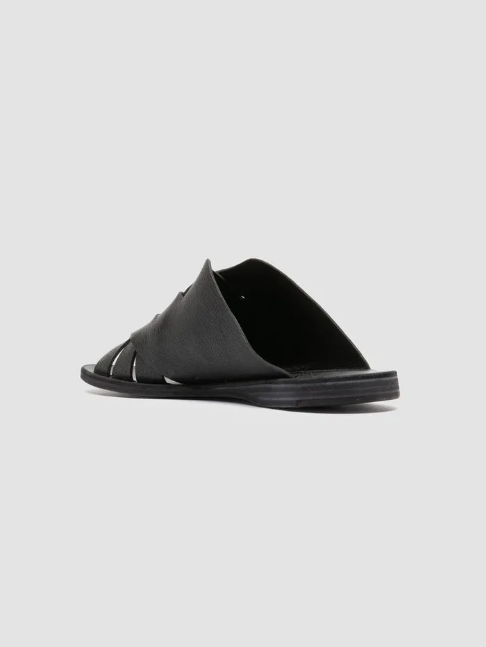 Women Officine Creative Footwear ITACA 049 Black Leather Slide Sandals Women Officine Creative Footwear ITACA 049 Black Leather Slide Sandals
