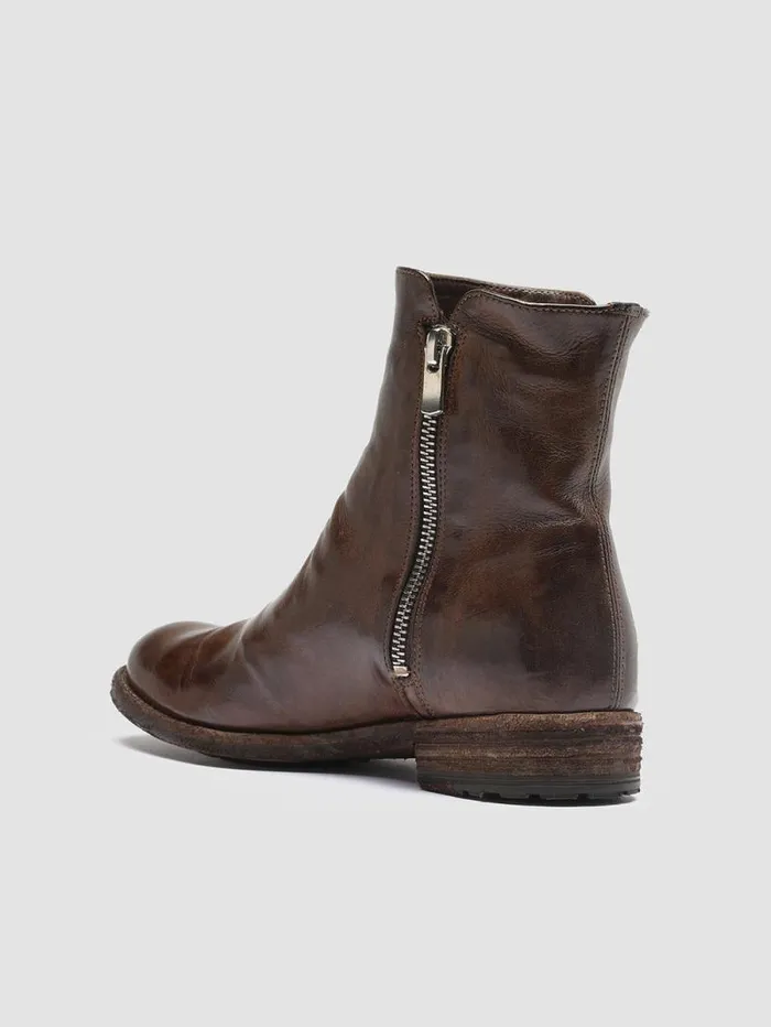 Women Officine Creative Footwear LEXIKON 097 Light Brown Leather And Shearling Ankle Boots