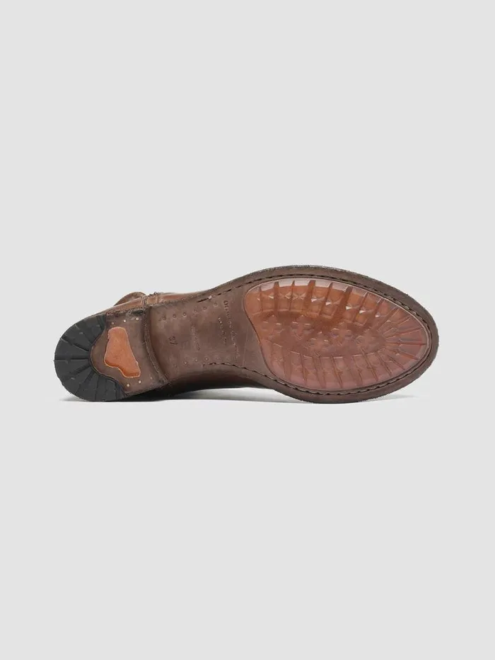 Women Officine Creative Footwear LEXIKON 097 Light Brown Leather And Shearling Ankle Boots