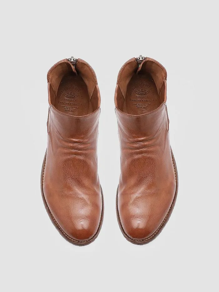 Women Officine Creative Footwear LEXIKON 528 Brown Leather Booties Women Officine Creative Footwear LEXIKON 528 Brown Leather Booties
