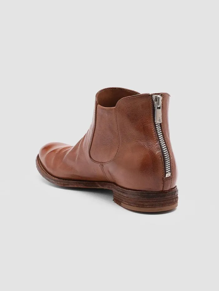 Women Officine Creative Footwear LEXIKON 528 Brown Leather Booties Women Officine Creative Footwear LEXIKON 528 Brown Leather Booties