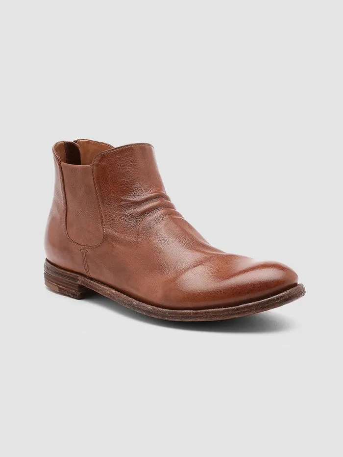 Women Officine Creative Footwear LEXIKON 528 Brown Leather Booties Women Officine Creative Footwear LEXIKON 528 Brown Leather Booties