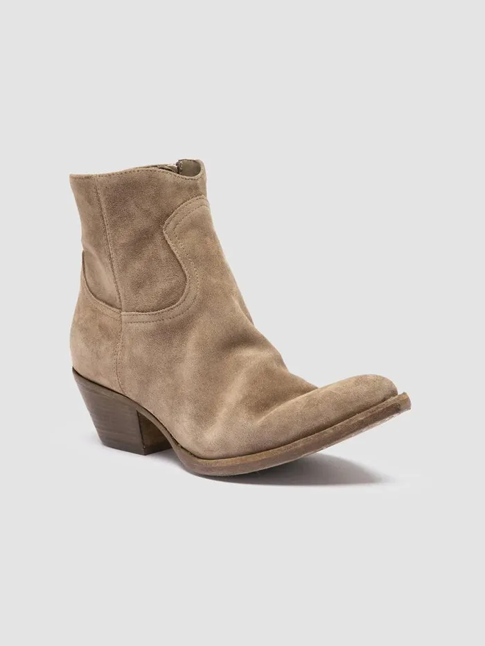 Women Officine Creative Footwear WANDA DD 103 Taupe Suede Zip Boots