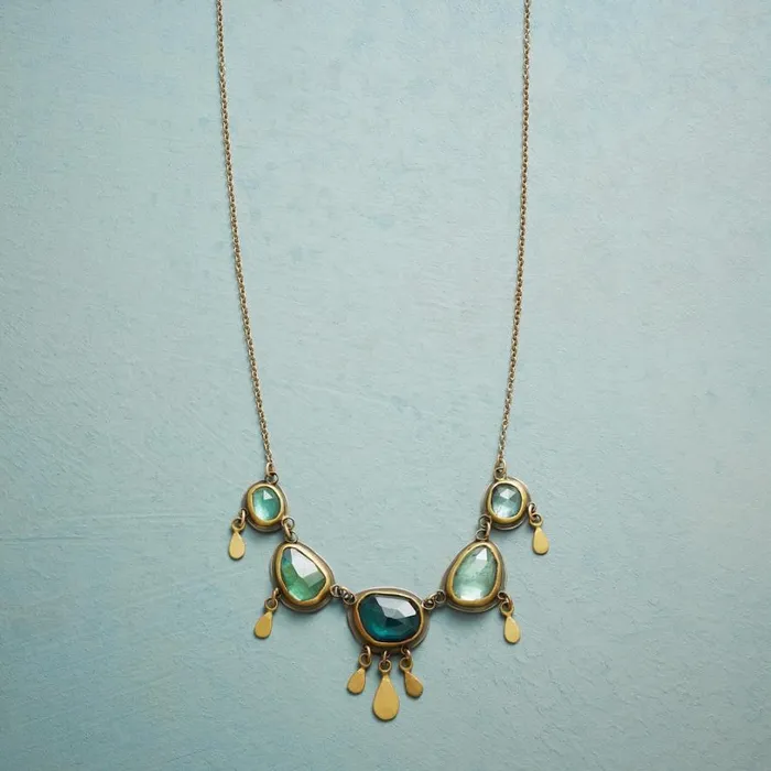 Women Ombre Green Tourmaline Necklace Sundance Catalog Necklaces