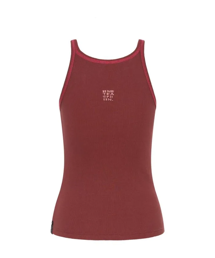 Women ONE TEASPOON RIB SINGLET RED One Teaspoon Tees and Tanks Women ONE TEASPOON RIB SINGLET RED One Teaspoon Tees and Tanks