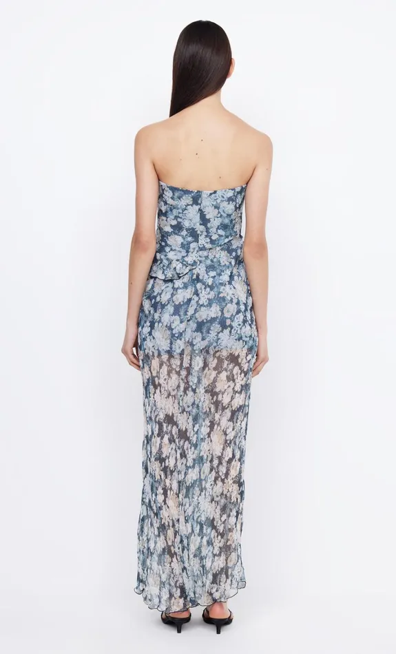 Women OPAL STRAPLESS MAXI DRESS 8211 DENIM FLORAL Bec Bridge Maxi Dresses